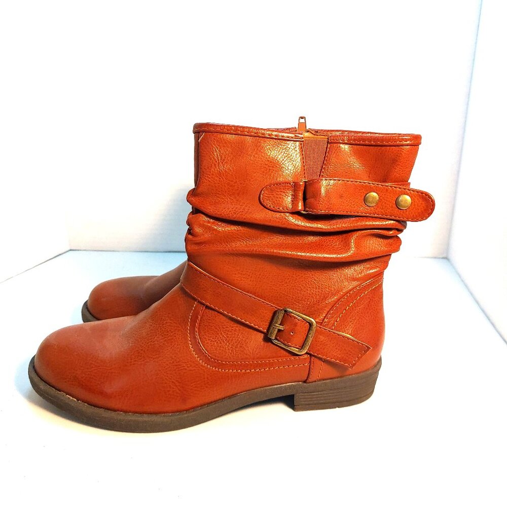 Ladies Brown Ankle Boots size 8 zip up